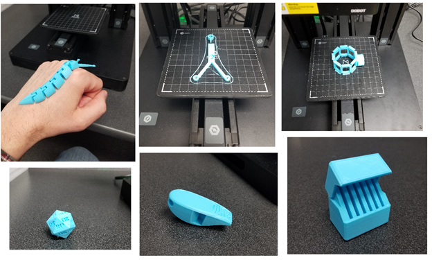 Dobot Mooz 3d printing works display