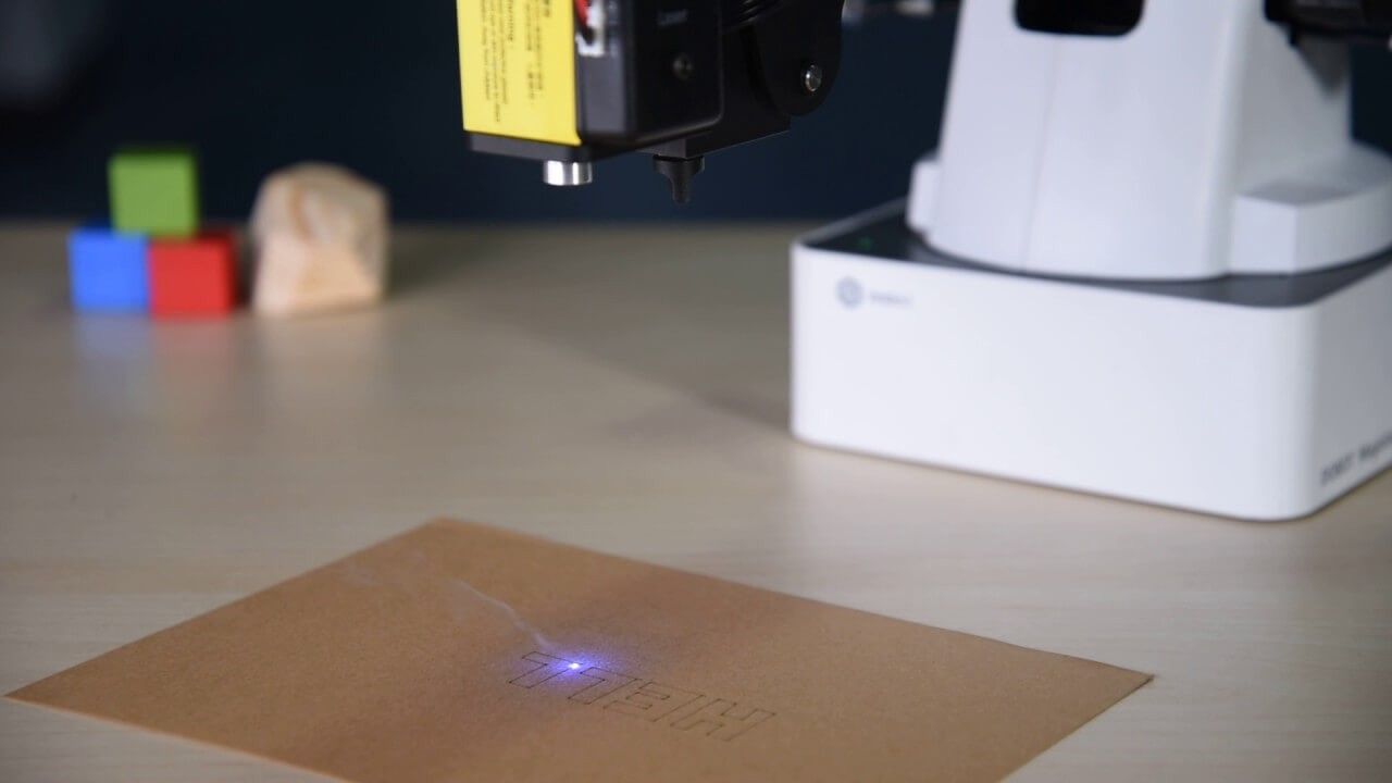 Laser engraving of Dobot Magician