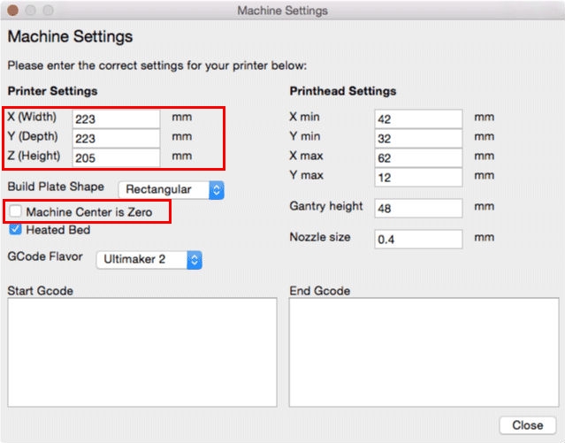 Key Settings in MOOZ 3D Printer Software